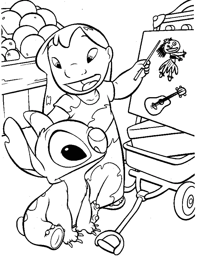 Stitch Coloring Pages 30