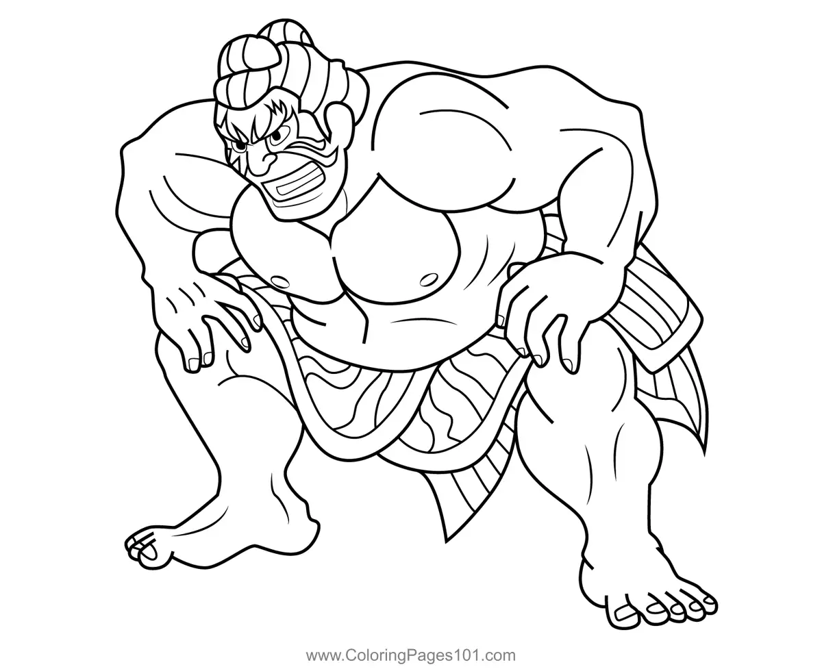 Street Fighter Coloring Pages