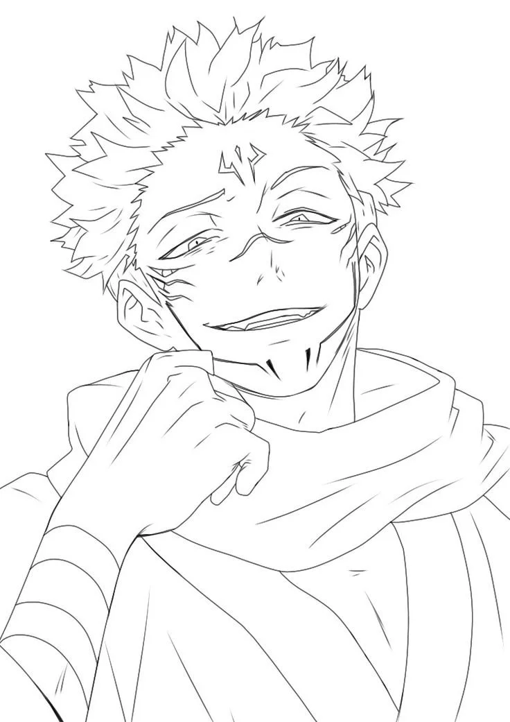 Sukuna Coloring Pages 2