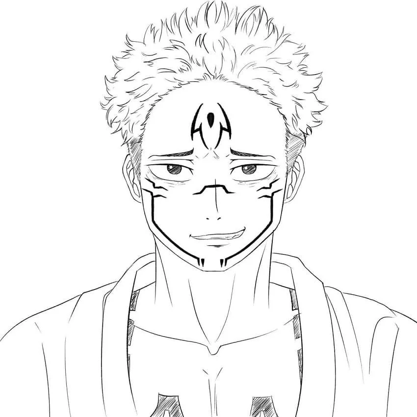 Sukuna Coloring Pages 4