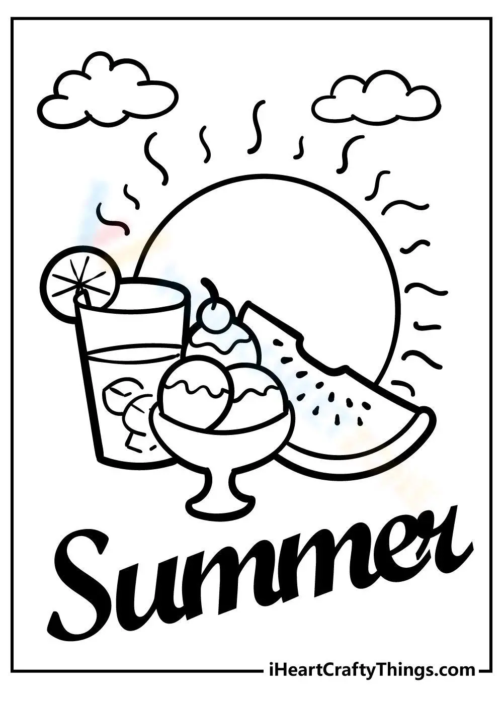 Sommer Essen Ausmalbilder 11