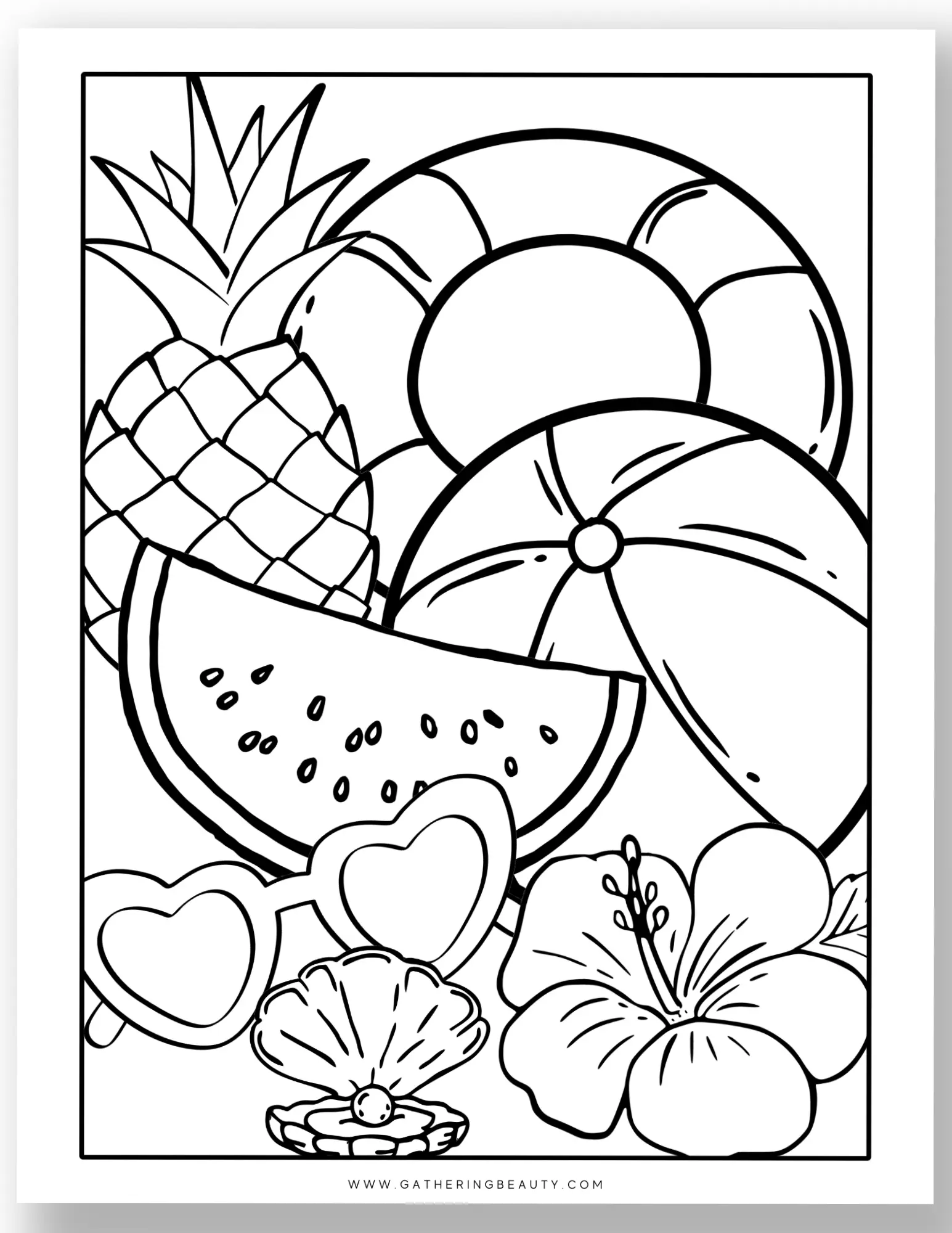 Comida De Verano Para Colorear 22
