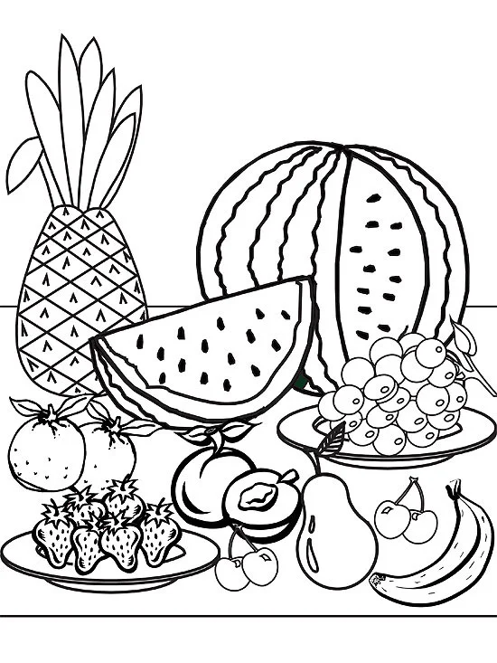 Sommer Essen Ausmalbilder 6
