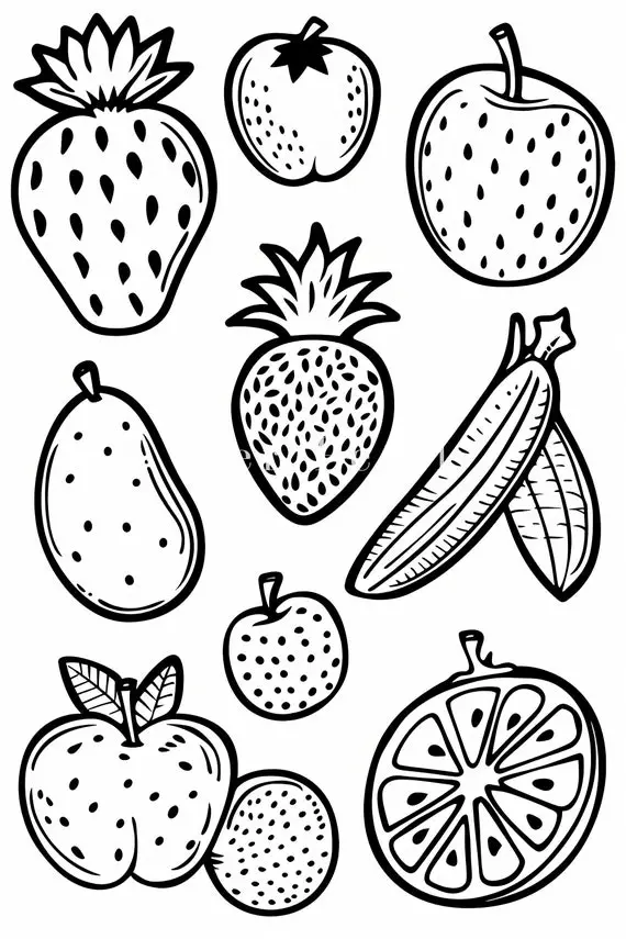 Comida De Verano Para Colorear 7