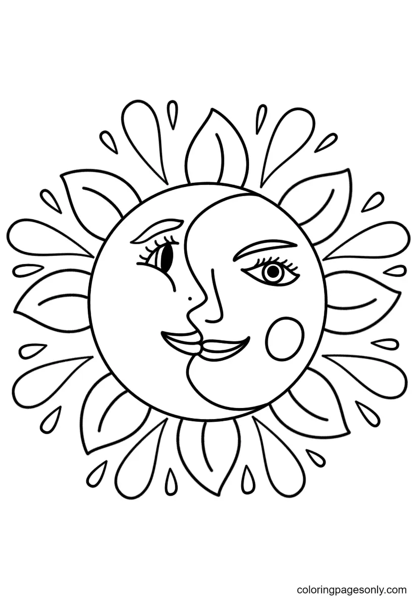 Sun Coloring Pages 10