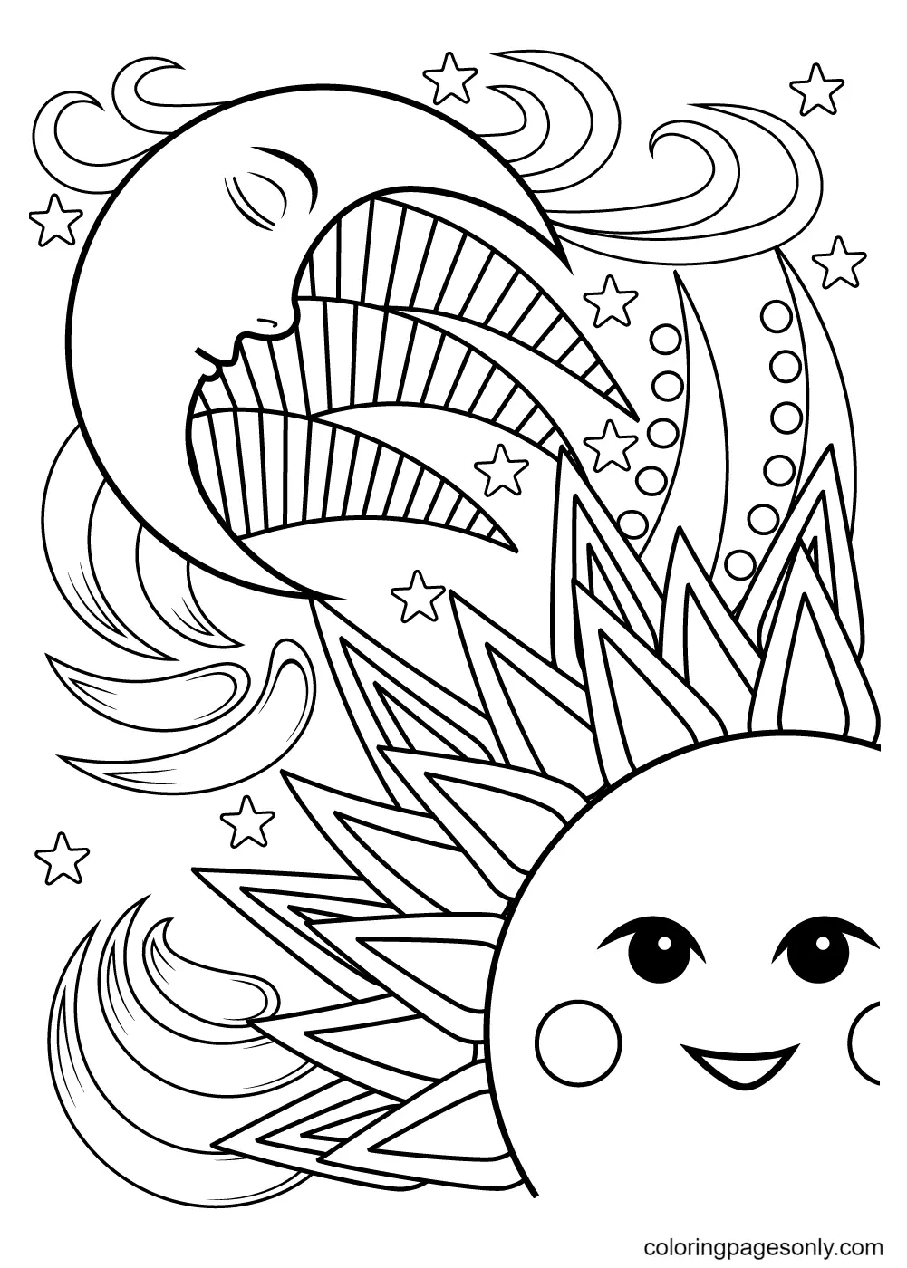 Sun Coloring Pages 6