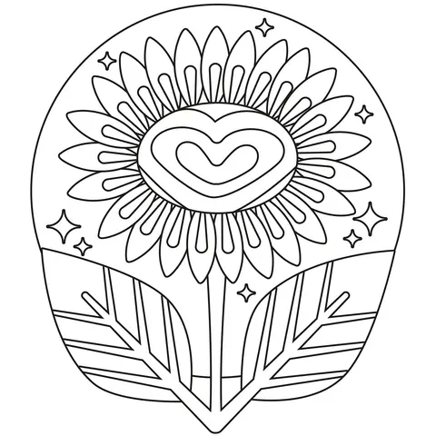 Girasol Para Colorear
