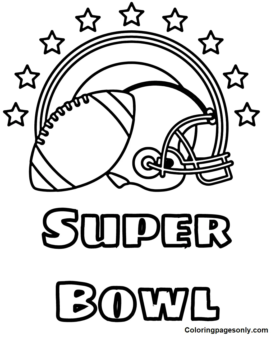 Desenhos de Super Bowl 2023 Para Colorir 15