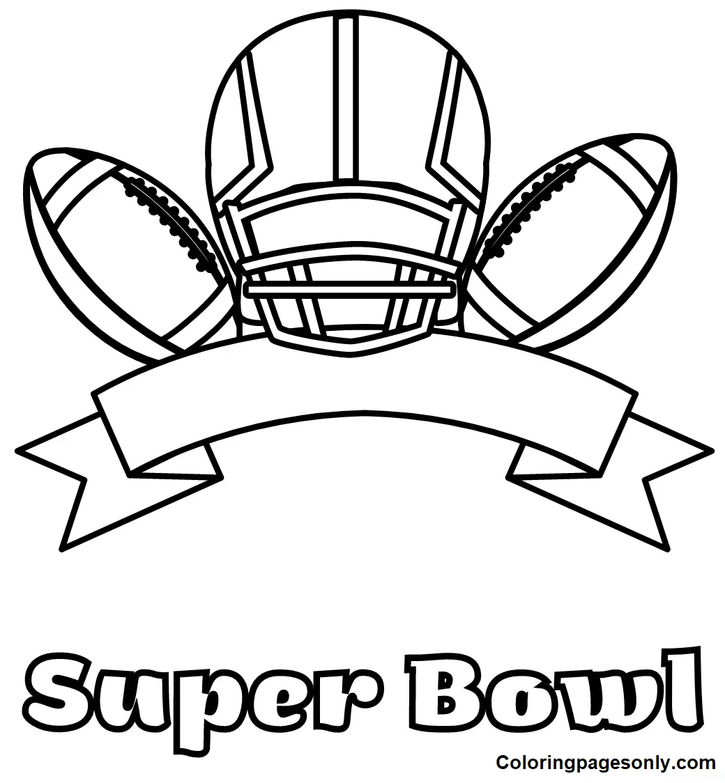 Desenhos de Super Bowl 2023 Para Colorir 19