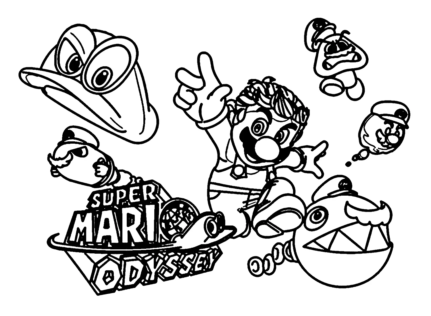 Desenhos de Super Mario Odyssey Para Colorir 3