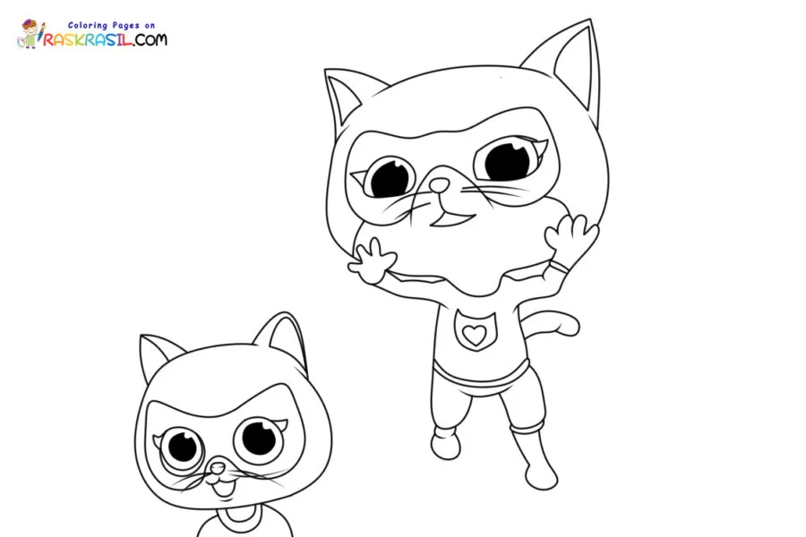 Superkitties Para Colorear