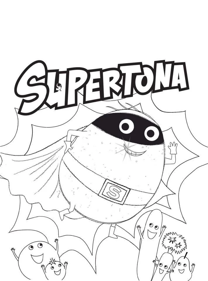 Supertato Coloring Pages