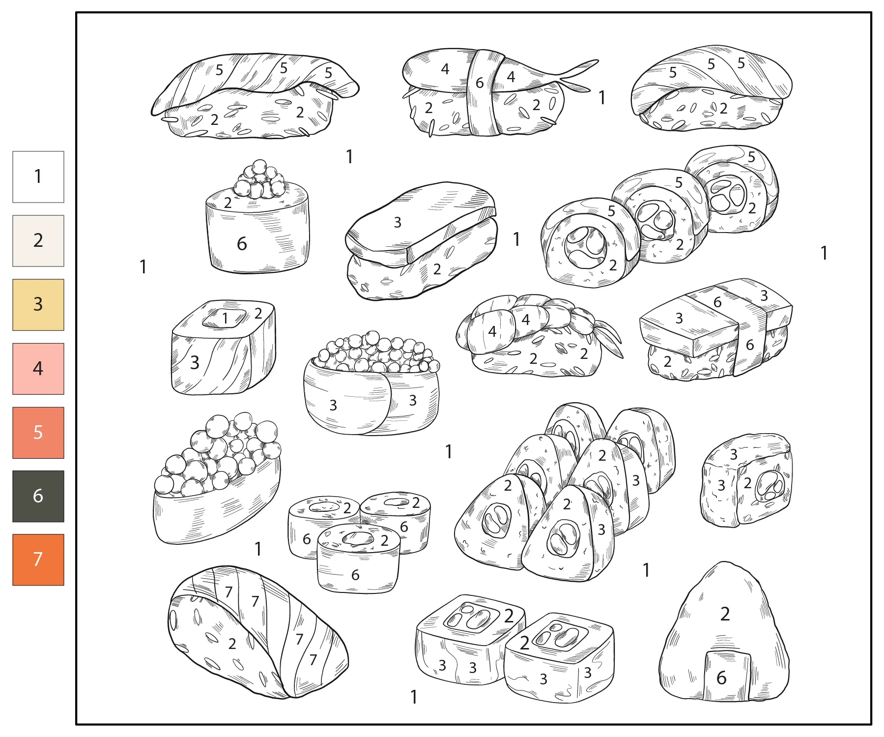 Sushi Para Colorear 28