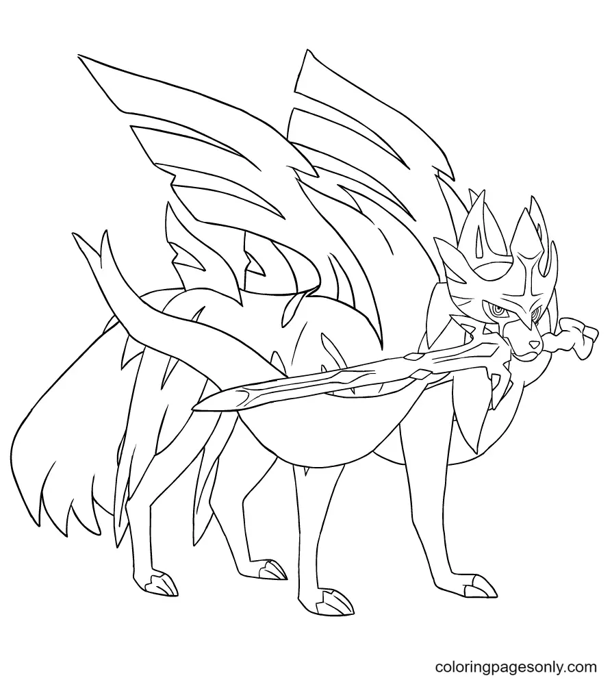 Desenhos de Espada Para Colorir 1
