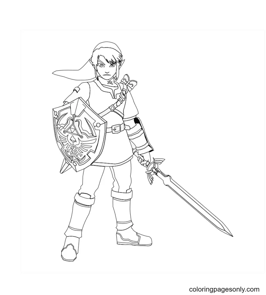 Desenhos de Espada Para Colorir 11