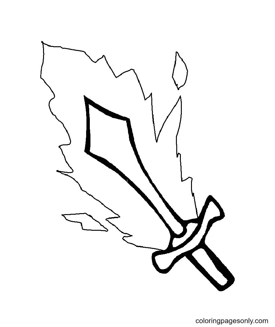 Desenhos de Espada Para Colorir 12
