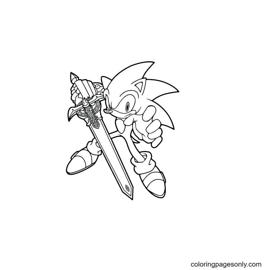 Desenhos de Espada Para Colorir 14