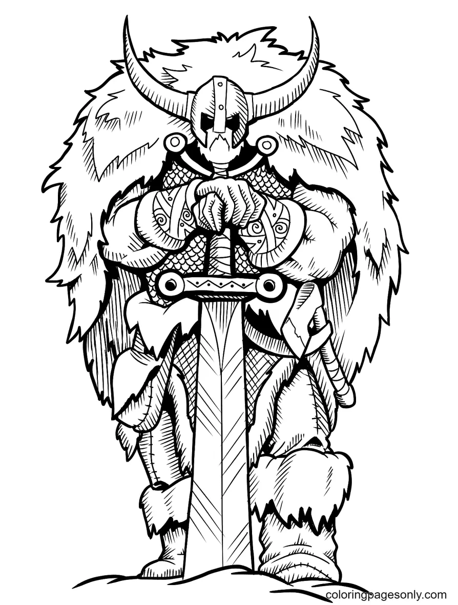Desenhos de Espada Para Colorir 20