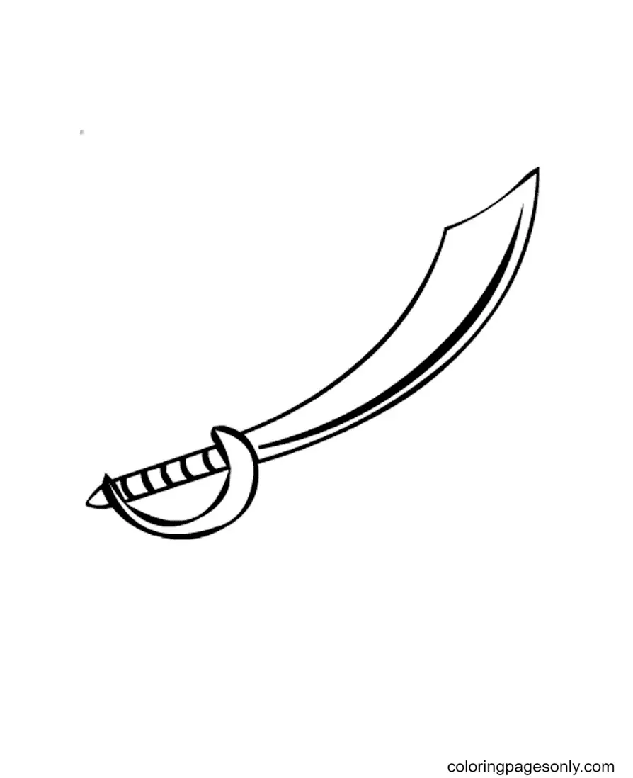 Desenhos de Espada Para Colorir 24