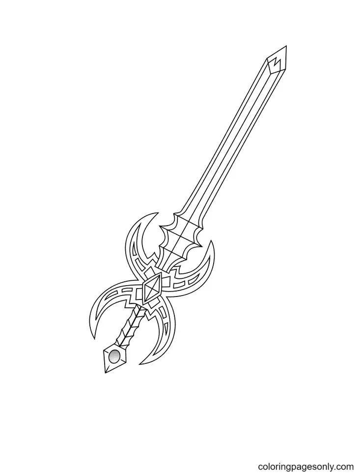 Desenhos de Espada Para Colorir 26