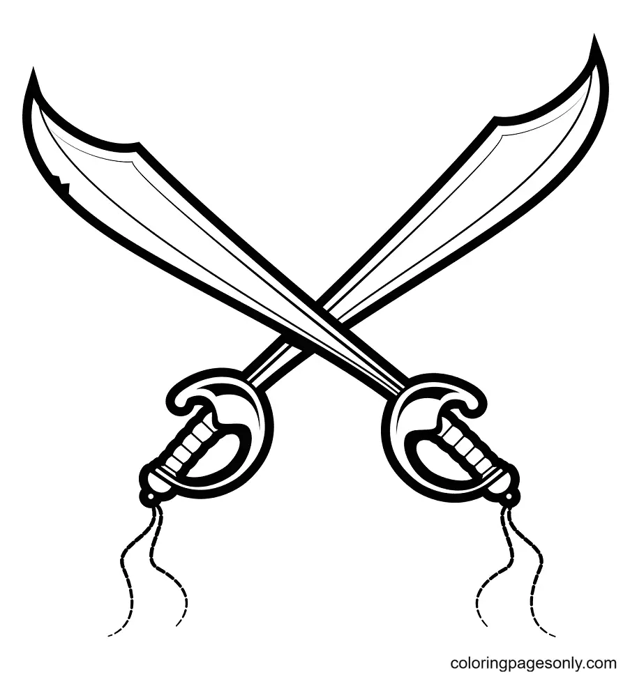 Desenhos de Espada Para Colorir 28