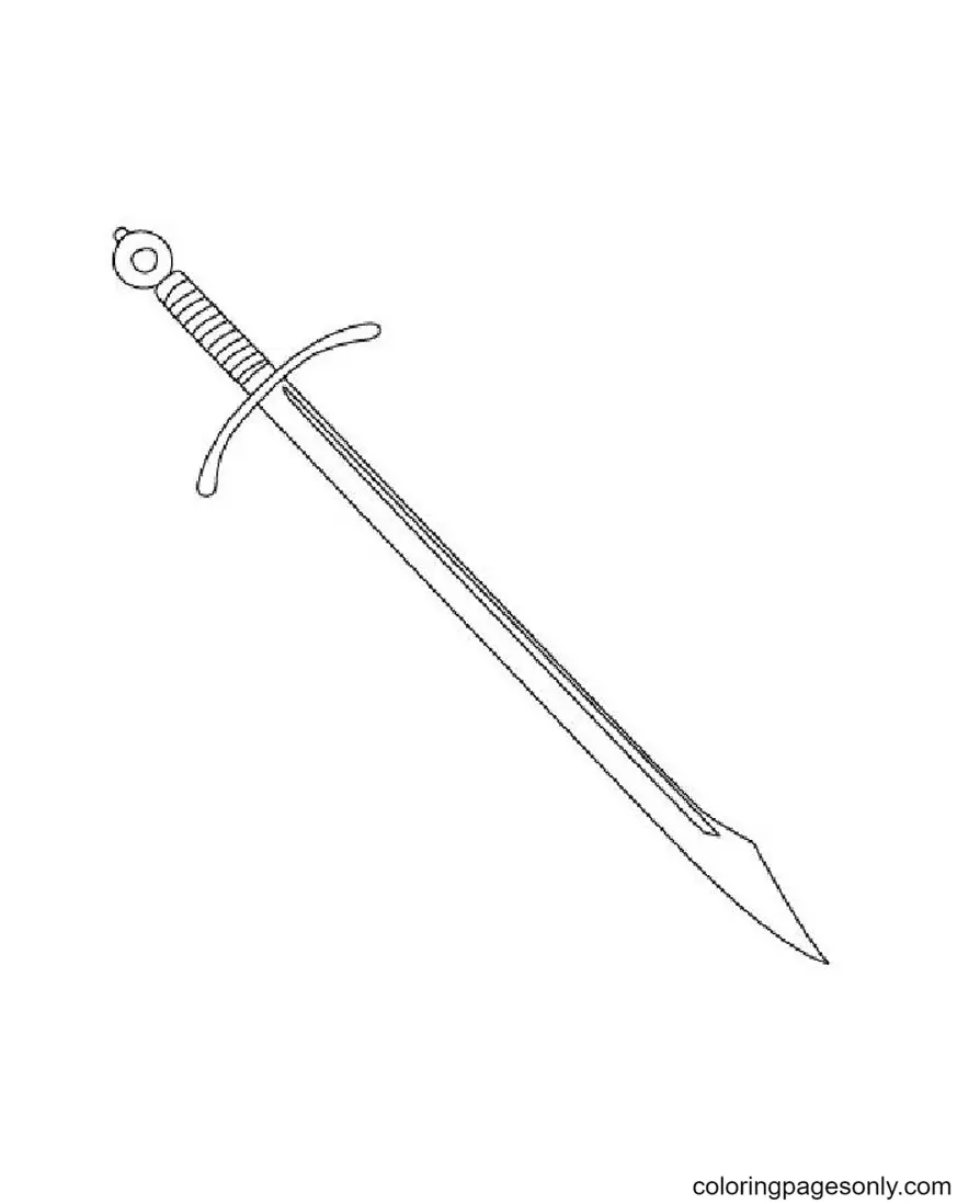 Desenhos de Espada Para Colorir 29
