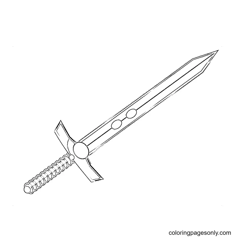 Desenhos de Espada Para Colorir 3