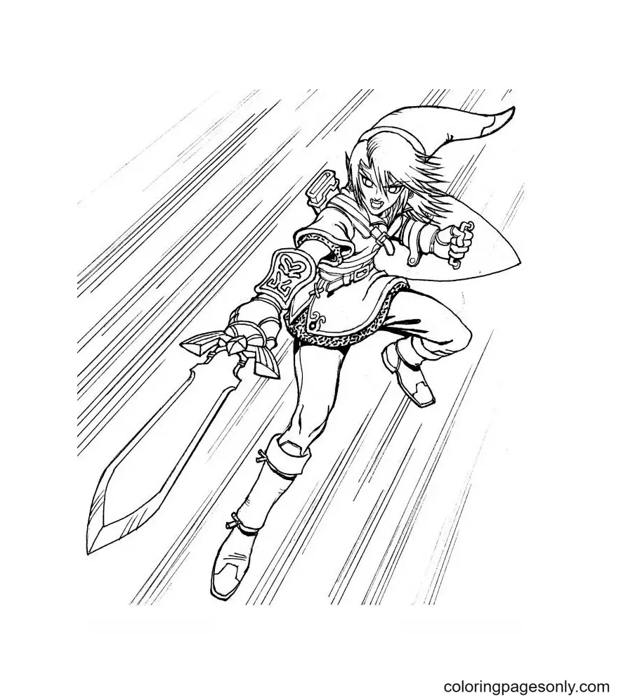 Desenhos de Espada Para Colorir 30
