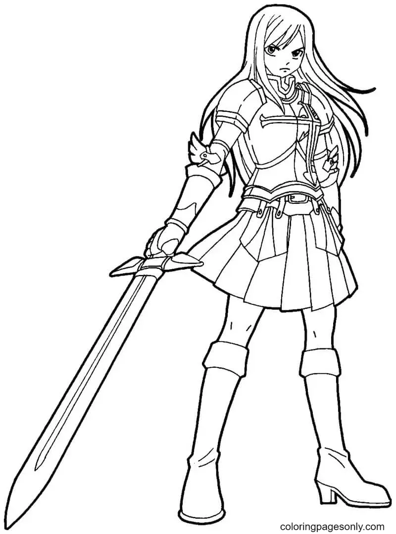 Desenhos de Espada Para Colorir 31