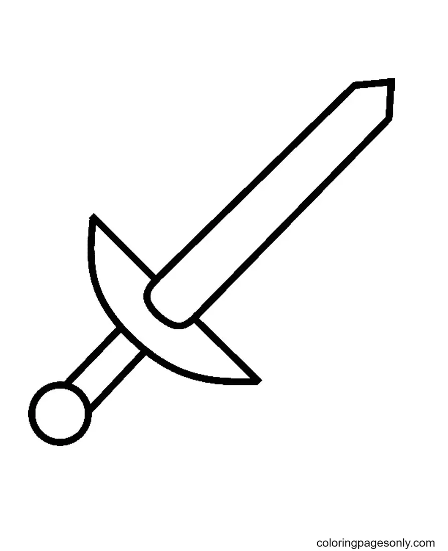 Desenhos de Espada Para Colorir 5