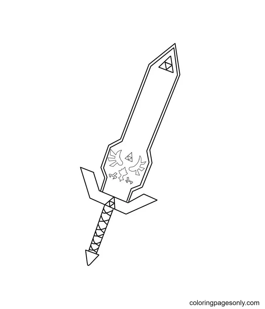Desenhos de Espada Para Colorir 6