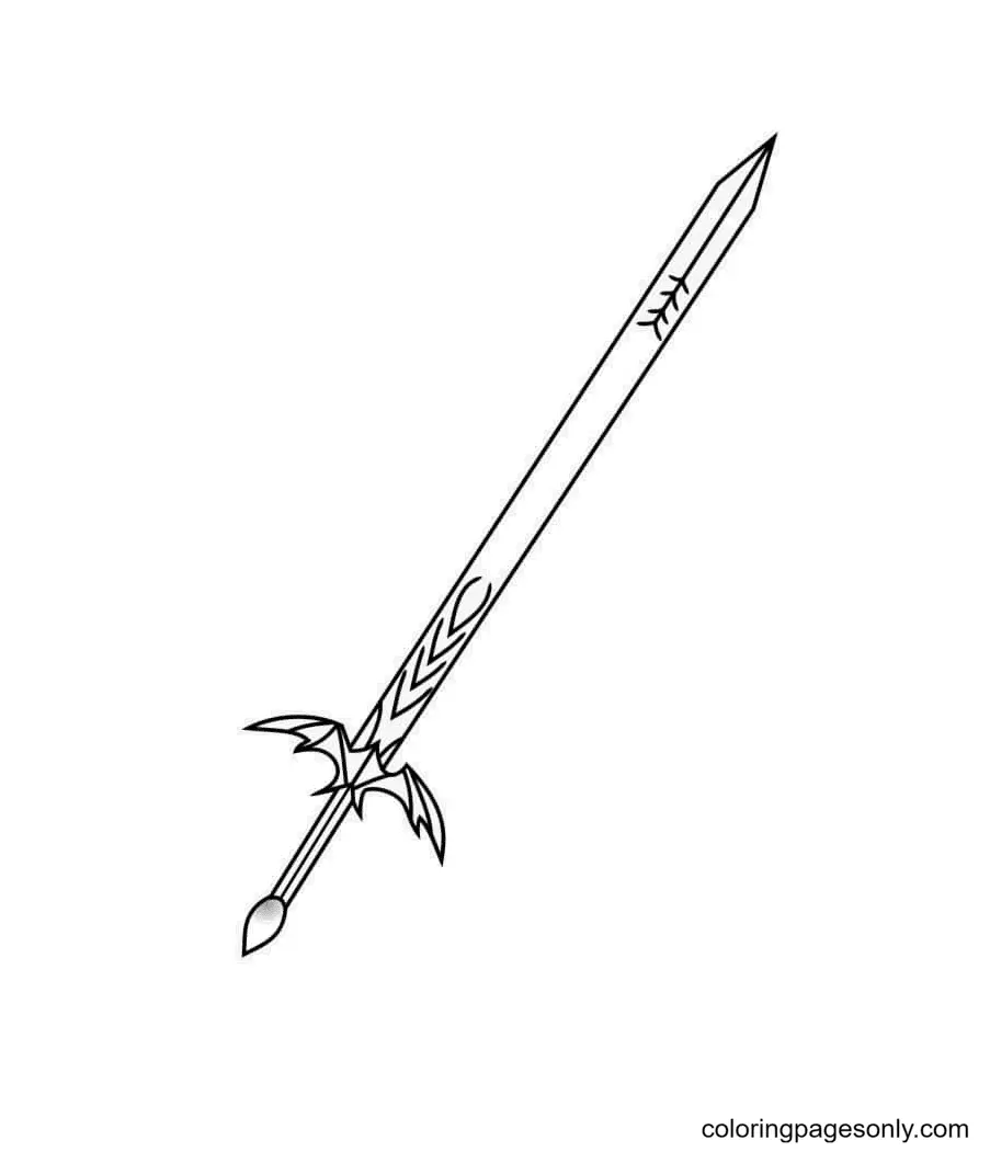 Desenhos de Espada Para Colorir 8