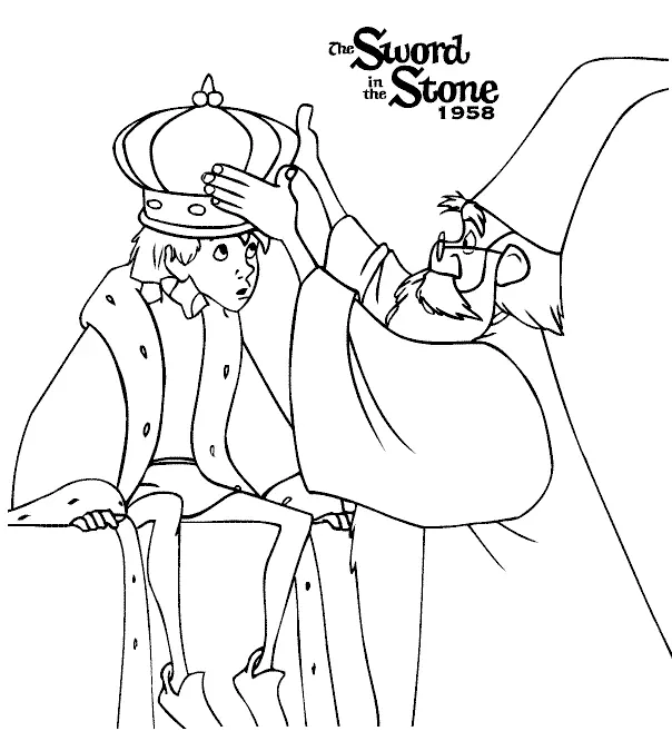 Desenhos de Espada Na Pedra Para Colorir 14