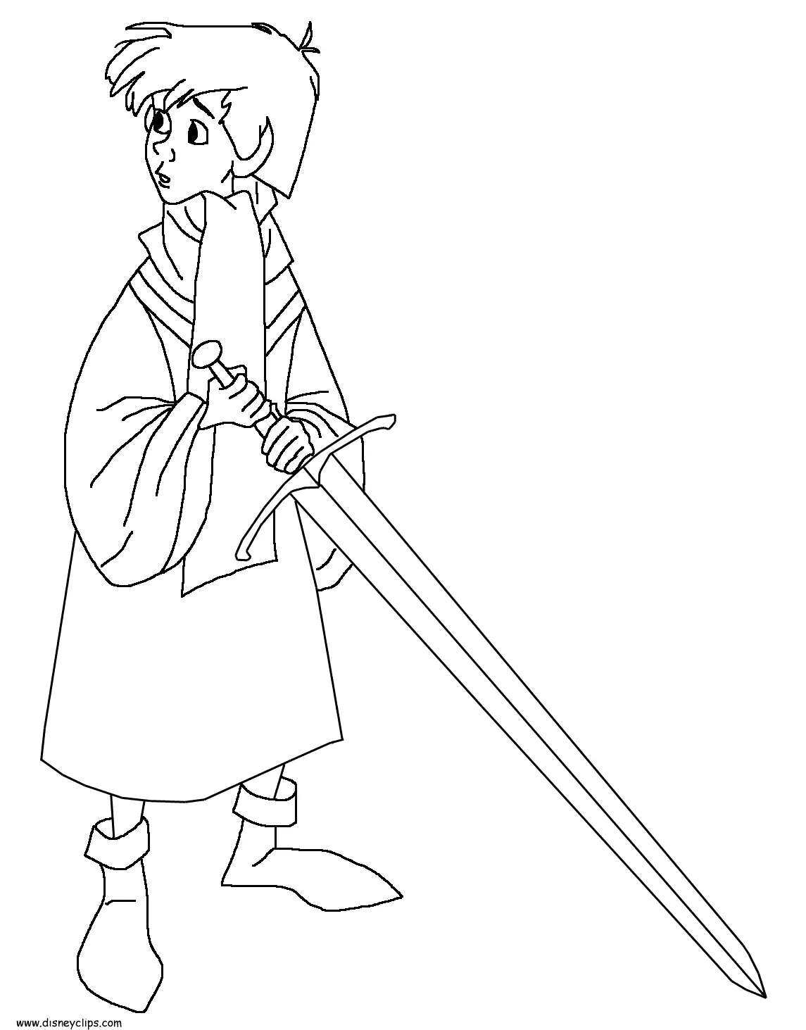 Desenhos de Espada Na Pedra Para Colorir 29