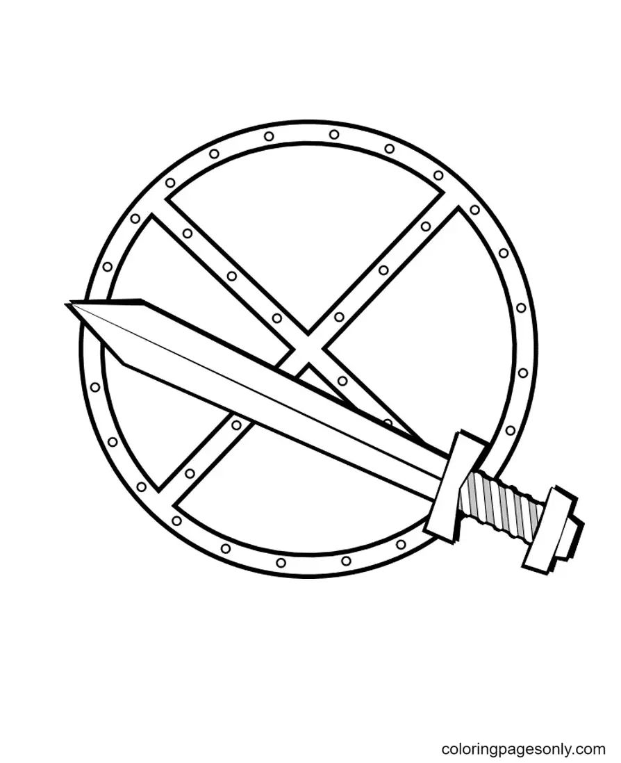 Desenhos de Espada Na Pedra Para Colorir 34