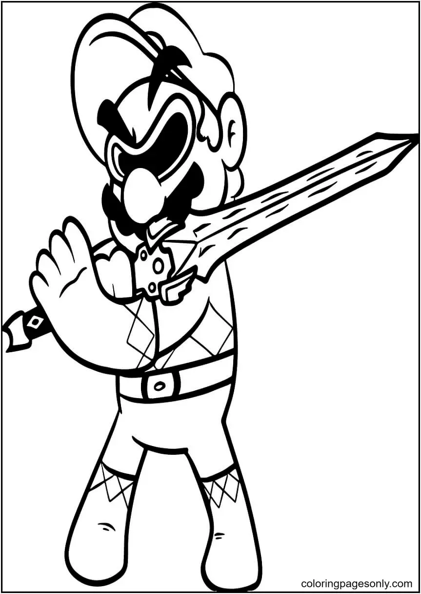 Desenhos de Espada Na Pedra Para Colorir 35