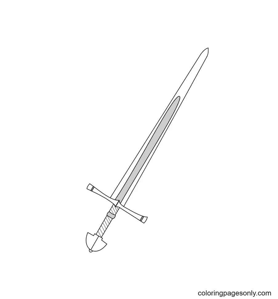 Desenhos de Espada Na Pedra Para Colorir 36