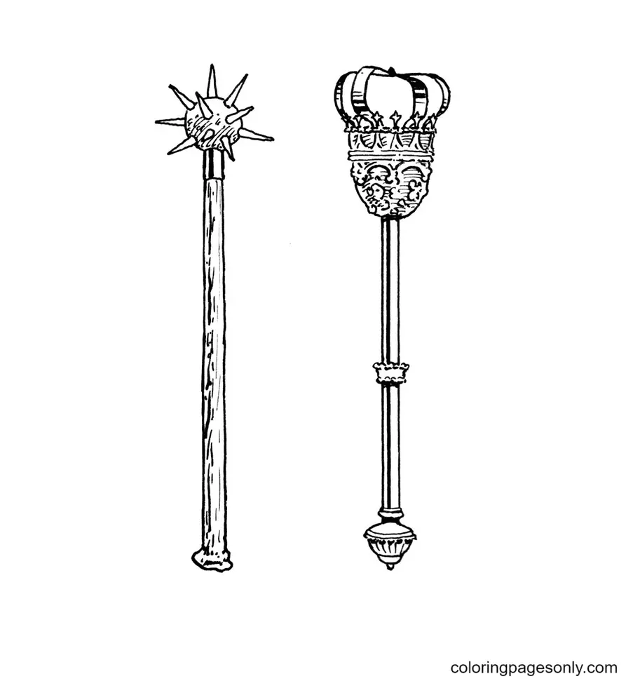 Desenhos de Espada Na Pedra Para Colorir 47