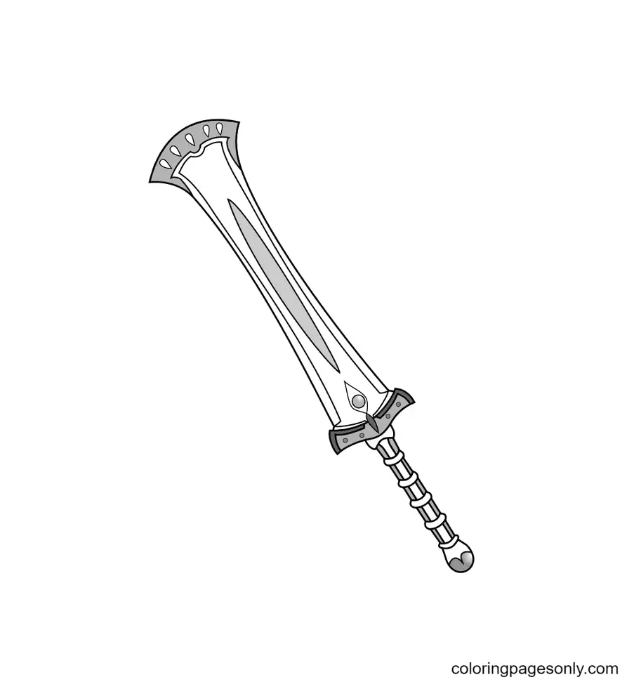 Desenhos de Espada Na Pedra Para Colorir 58