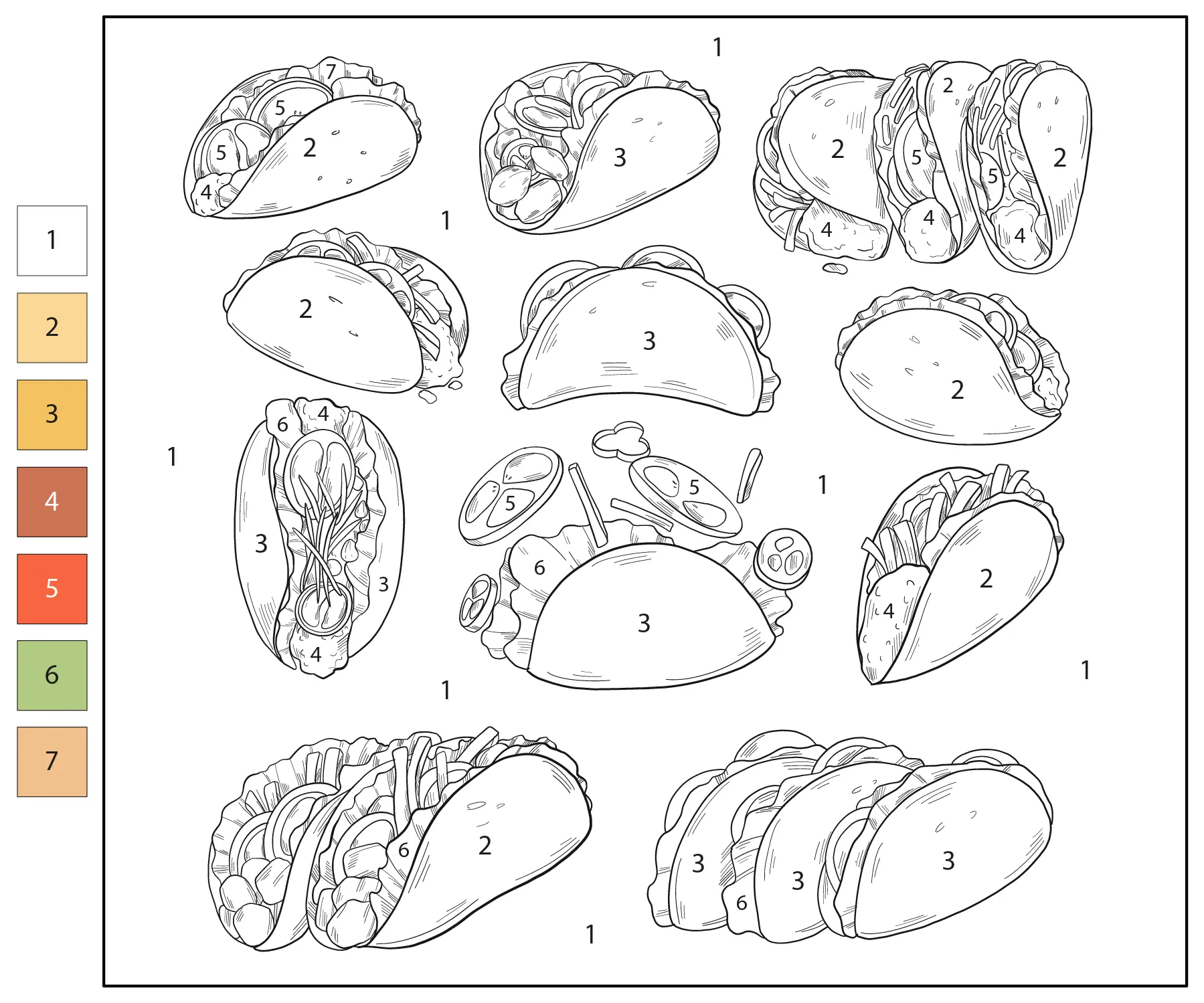 Taco para colorir 27