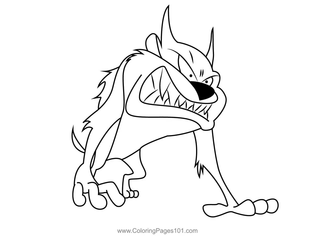 Tasmanian Devil para Colorear 4