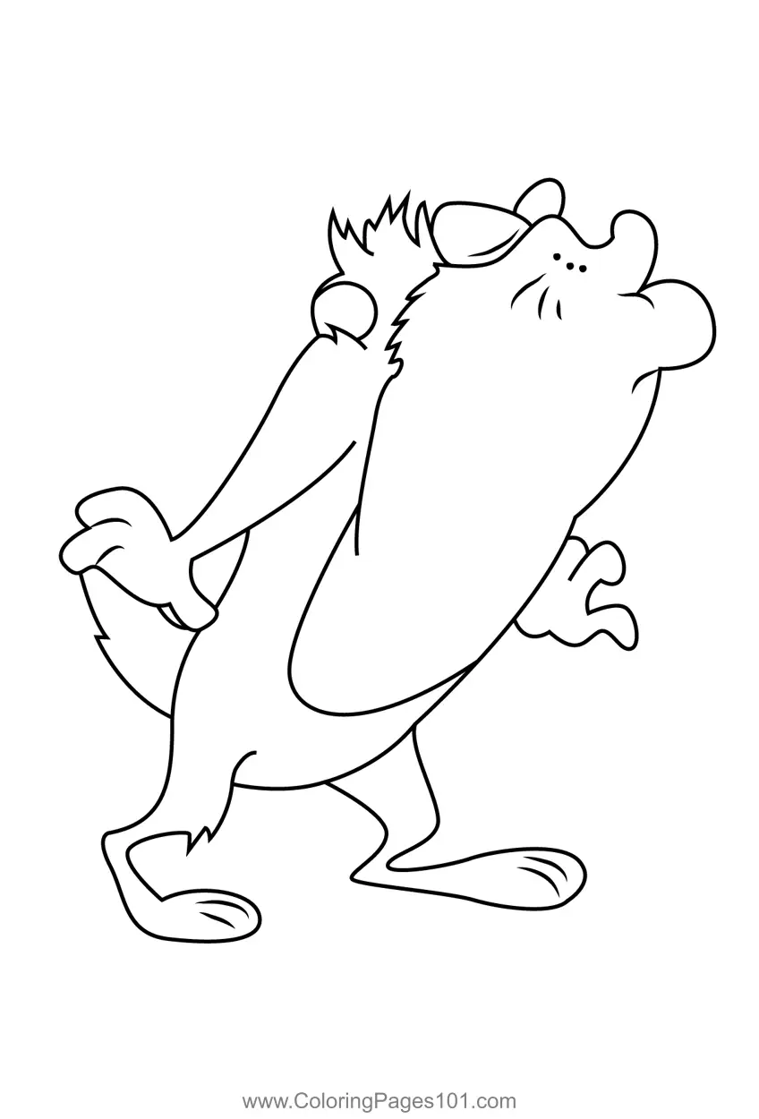Tasmanian Devil para Colorear 7