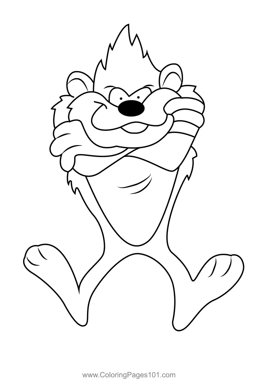 Tasmanian Devil para Colorear 9