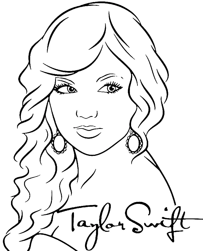 Taylor Swift Ausmalbilder 9