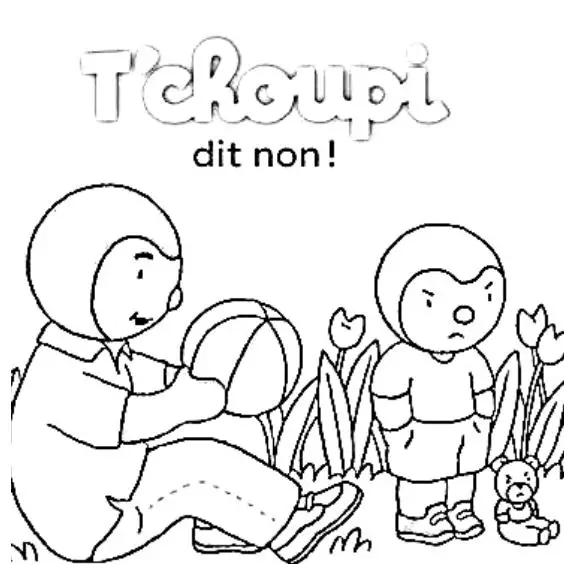Tchoupi para Colorear 50