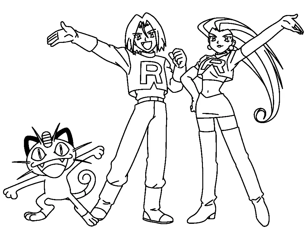 Team Rocket Coloring Pages 10
