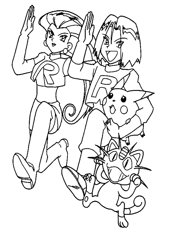 Team Rocket Coloring Pages 13