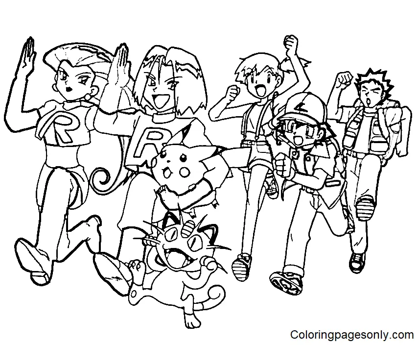 Team Rocket Coloring Pages 15