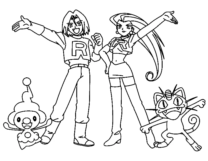 Team Rocket Coloring Pages 19