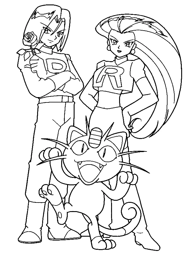 Team Rocket Coloring Pages 2